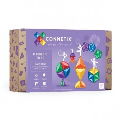 Connetix įvairių formų rinkinys 36 dalių