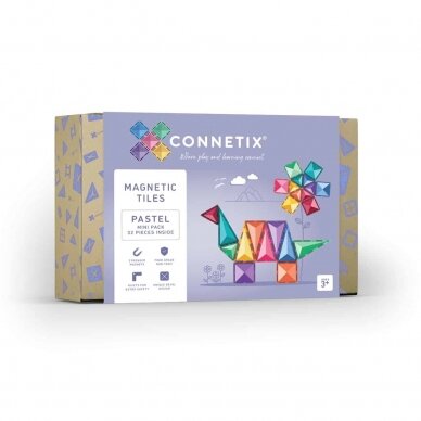 Connetix pastelinis MINI rinkinys 32 dalių