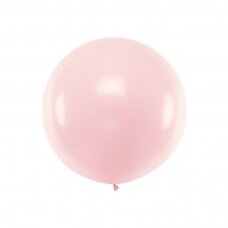 Didelis apvalus balionas 1m, pastelinis rausvas