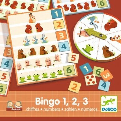 Edukacinis žaidimas - Bingo - 1, 2, 3 skaičiai 2