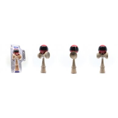 Kendama žaislas, medinis/raudonas 2