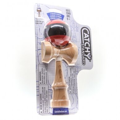 Kendama žaislas, medinis/raudonas 3