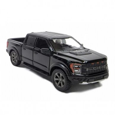 KiNSMART automobilis, 2022 Ford F-150 Raptor, juodas