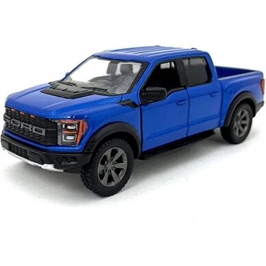 KiNSMART automobilis, 2022 Ford F-150 Raptor, mėlynas