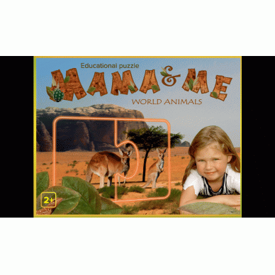 Lavinamoji dėlionė "Mama & me, World animals", 2+