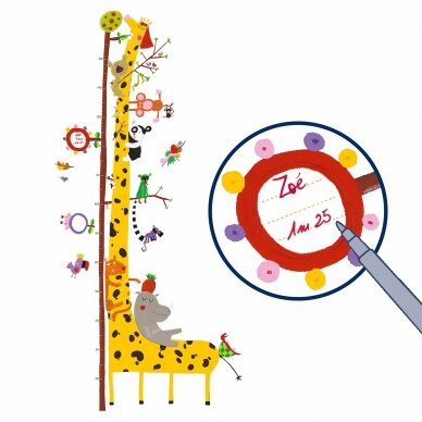 Lipdukas ūgio matuoklis Žirafa ir draugai 1