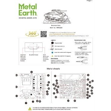 Metalinis 3D konstruktorius "Sherman Tank " 3