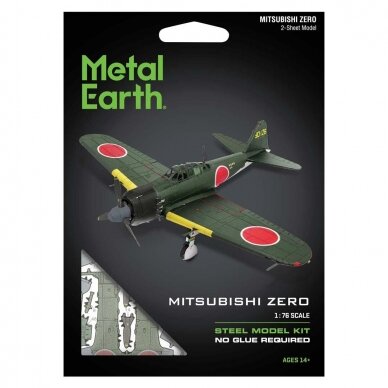 Metalinis 3D konstruktorius Metal Earth Mitsubishi Zero 2