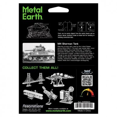 Metalinis 3D konstruktorius "Sherman Tank " 2