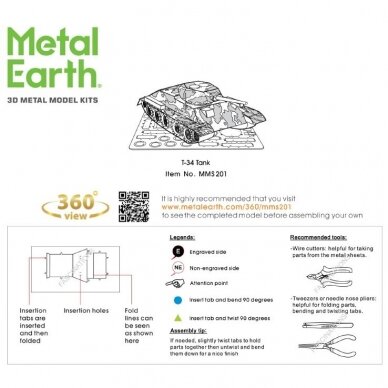 Metalinis 3D konstruktorius "T-34 Tank" 4