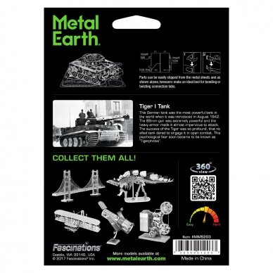 Metalinis 3D konstruktorius "Tiger I Tank" 2