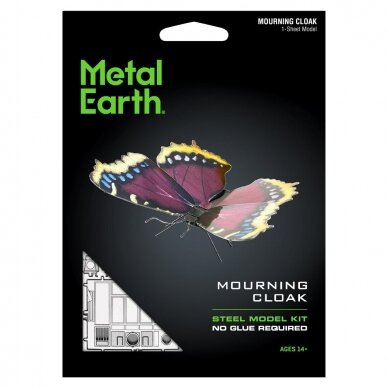 Metalinis 3D konstruktorius drugelis "Mourning Cloak" 1