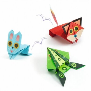 Origami rinkinys Šokinėjantys gyvūnai 3