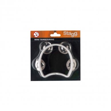 Plastikinis tamburinas MINI Stagg, baltas 1