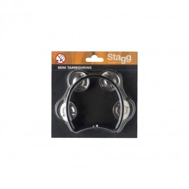 Plastikinis tamburinas MINI Stagg, juodas 1