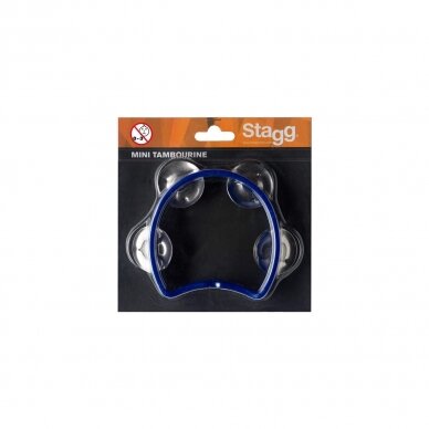 Plastikinis tamburinas MINI Stagg, mėlynas 1