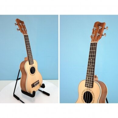 Soprano ukulelė Condorwood (eglės medienos) 3