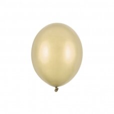 Stiprūs balionai Šalto aukso spalvos 30 cm, 100vnt