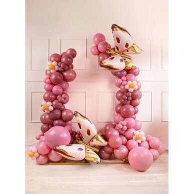 Stiprūs balionai Laukinės Rožės spalvos 30 cm, 50vnt 1