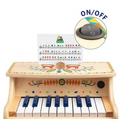 Vaikiškas muzikinis instrumentas - Elektroninis pianinas (18 klavišų) 2