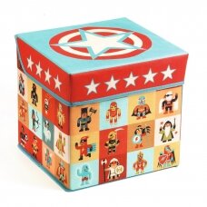 Žaislų dėžė - pufas Herojai